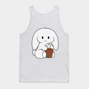 White Bunny Ice Coffee Tank Top